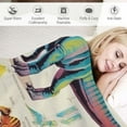thumbnail image 3 of WERPE  Alphabet Dinosaur Throw Blanket for Boys, Dinosaur Blanket for Toddler Boys Kids Warm Throw Blanket Dinosaur for Dinosaur Fans  White, 3 of 6