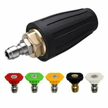 3600PSI Turbo Nozzle for Pressure Washer Rotating Nozzle and 5 Tips 1/4" Quick