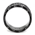 thumbnail image 3 of Luxe Jewelry Designs Women's Black Ion Plated Stainless Steel Ring with Round Clear Crystals - Size, 3 of 4
