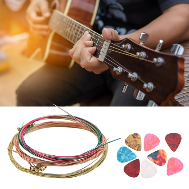 Juego de Piezas para Tocar Instrumentos de Cuerda que Incluye 3 Cuerdas de Guitarra Y 8 Púas de Celuloide Accesorios para Tocar Instrumentos de Cuerda ANGGREK Otros