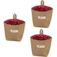 thumbnail image 1 of Alipis Panier de Rangement en Jute Rayé 3 Pcs Petit Sac de Transport en Coton Rangement Suspendu, 1 of 8