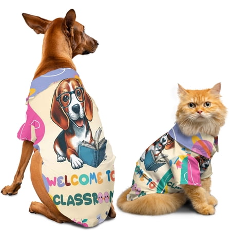 Welcome to Beagle Classroom Teacher Dog Mom Hawaiian Summer Shirt for Small Medium Large Dog Cat Beagles Dog Lover Gifts Idea - 02015