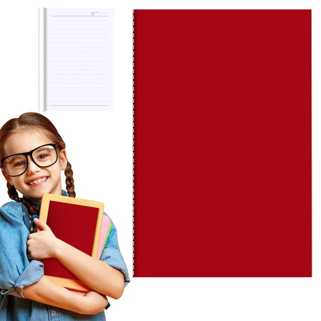 A5 Notebook Thickened Softcover Sewed Notebook Wear Smooth Writing Book 60 Pages Multi Color Portable Notebooks for Daily Note Taking,1Pcs(Red)