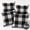 Black, variant on Set of 2 Farmhouse Buffalo Check Plaid Throw Pillow Covers Cushion Case Linen for Christmas Home Decor Black and White, 18 x 18 Inches