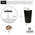thumbnail image 4 of LAVANE 6 Inch / 15 cm Wooden Furniture Legs Set of 4 Mid-Century Modern Solid Wood Square Pyramid Black Replacement Feet with 5/16" Hanger Bolt & Mounting Plate for DIY Cabinet Sofa Couch Ottoman, 4 of 7