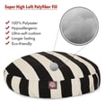 thumbnail image 3 of Majestic Pet Vertical Stripe Round Dog Bed Treated Polyester Removable Cover Black Small 30 x 30 x 4, 3 of 6