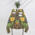 thumbnail image 6 of Yellow Floral Tablecloth, William Morris Original Design Green Rustic Natural Flower Plants Print Table Cover for Kitchen Dinning Room Party Picnic Decor 60x102inch, 6 of 6