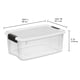 thumbnail image 3 of Caja de almacenamiento Sterilite Ultra Latching de plástico transparente de 18 cuartos de galón x6, 3 of 9