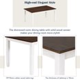 thumbnail image 5 of 6 Piece Dining Table Set with 4 Chairs and Bench, Wooden Dining Set for Kitchen, Dining Room, White&Cherry, 5 of 9