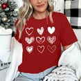 thumbnail image 4 of Tbopshirt Valentine's Day T-Shirts for Women Tees,Plus Size Womens Tops,Women Valentines Day Short Sleeve Heart Printed T-Shirt Novelty Graphic S-XXXL, 4 of 4