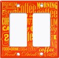 thumbnail image 2 of Metal Light Switch Wall Plate Outlet Cover (Coffee Shop Cafe Restaurant Sign Red Yellow - Double Rocker), 2 of 2