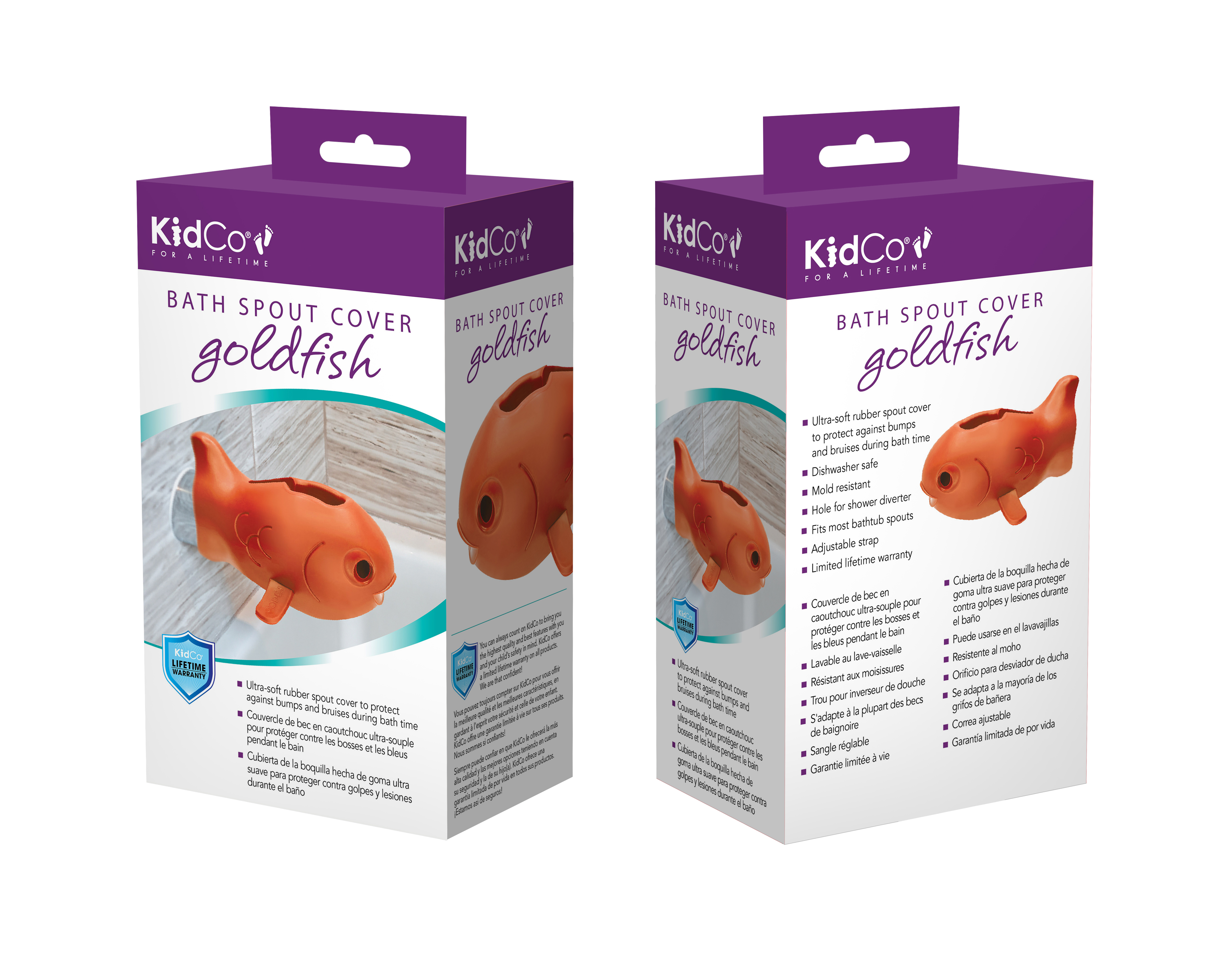 KidCo Bath Spout Cover Goldfish for Child, Orange
