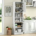 thumbnail image 3 of Giantex Kitchen Pantry Cabinet, Tall Storage Bathroom Floor Cabinet, White, 3 of 8