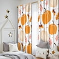 thumbnail image 5 of Autumn Aesthetic Pumpkin Sunflower Curtains 2 Pack Tier Window Treatment,52x84in Kitchen Curtains Fall Holiday Long Curtain, 5 of 5
