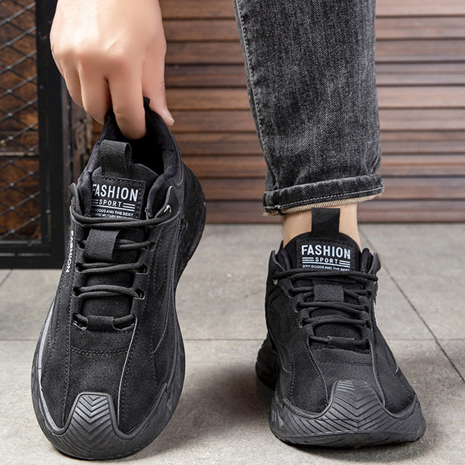 Black Sneakers Best All Black Shoes For Work Rogue • Premium Non - Main Image