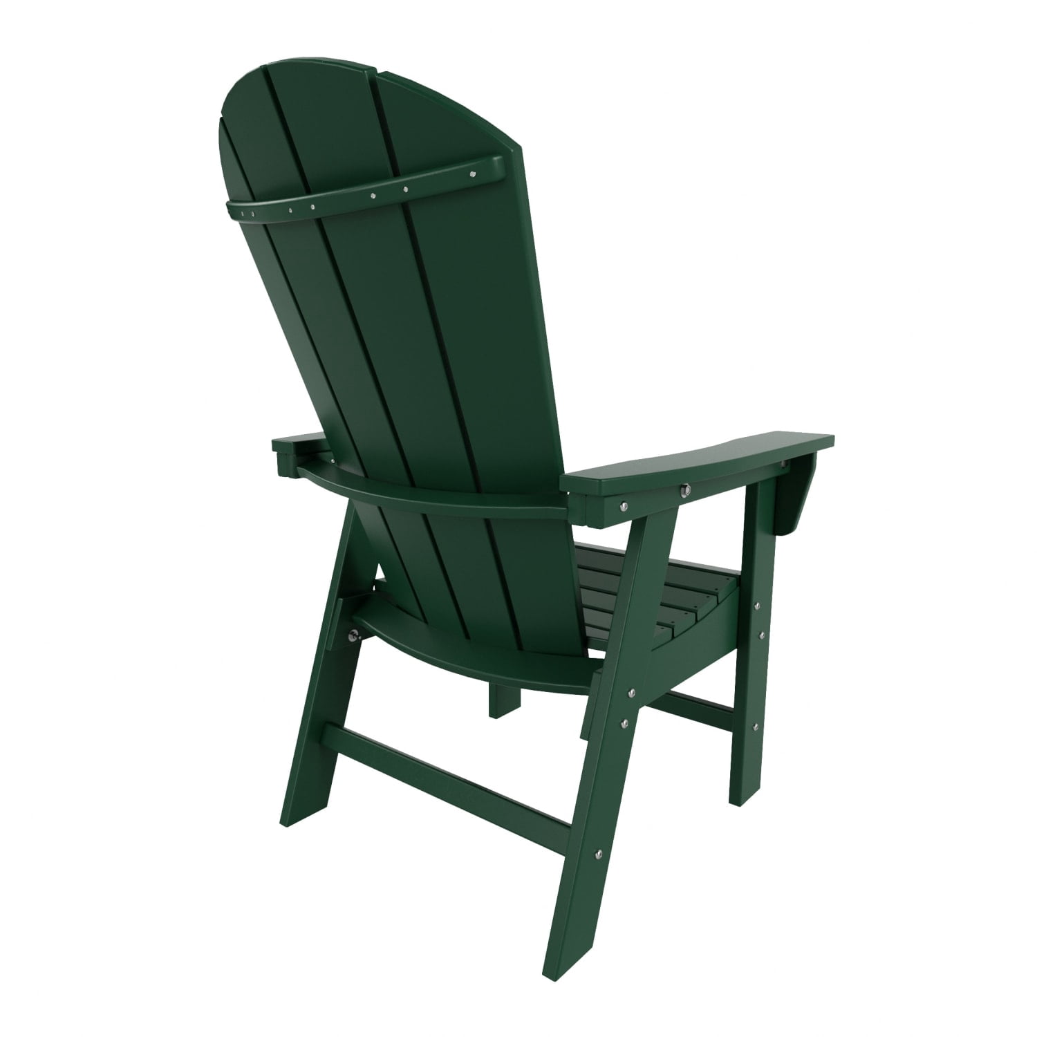 WestinTrends Malibu Adirondack Patio Dining Chairs, All-Weather Poly Lumber, Ergonomic Seat, 330-lb Capacity, Dark Green