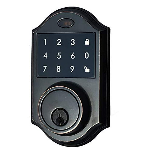 Angel Canada Keyless Touchscreen Motorized Deadbolt Electronic Digital Touchpad Keypad Door Lock (Oil-Rubbed Bronze)