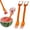 Red, variant on Fruit Cutter 2Pcs 2-In-1 Watermelon Cutter Set, Stainless Steel Fruit Slicer Fork Tool for Watermelon, Melon & Dragon Fruit, Summer Kitchen Gadget Watermelon Cutter