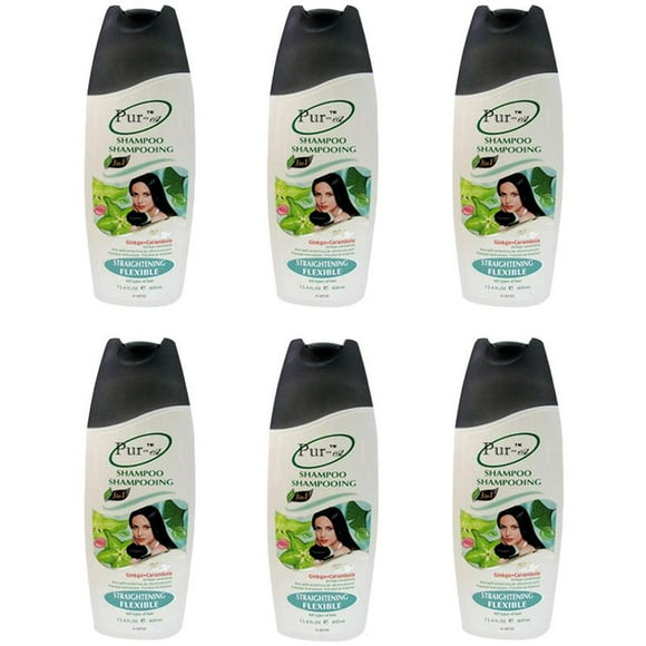 Straightening Flexible Shampoo With Ginkgo+Carambola(400ml) (Pack of 6) By Purest