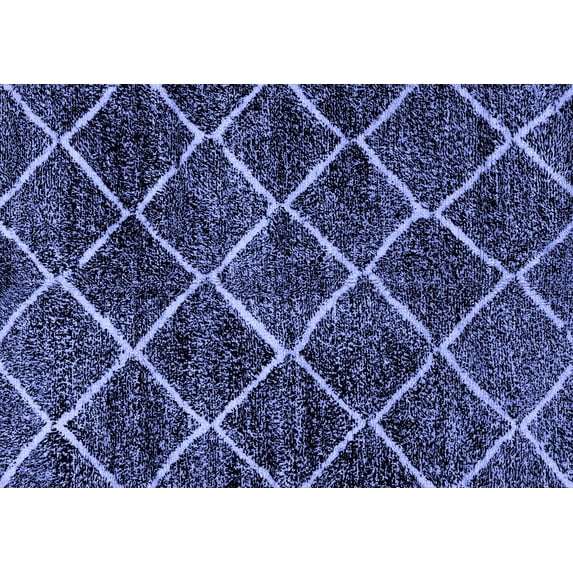 Ahgly Company Indoor Rectangle Abstract Blue Modern Area Rugs, 4' x 6'