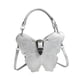 thumbnail image 5 of Bolso de hombro para mujer, de piel sintética, portátil, de gran capacidad, mochila de moda Plata, 5 of 9