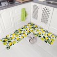 thumbnail image 6 of 2 Pieces Lemon Kitchen Rug Vintage Lemon Anti Fatigue Mat Non Skid Washable Standing Mat Lemon Kitchen Runner Rug 17x24+17x48inch, 6 of 6