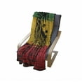 thumbnail image 4 of Lion Soft Flannel Fleece Throw Blanket, Portrait on Jamaican Flag with Rasta Mane Savannah Animal, Cozy Plush for Indoor and Outdoor Use, 60" x 80", Green Earth Yellow, by Ambesonne, 4 of 6