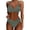 Army Green, variant on Two Piece Swimsuit for Women Push Up Top High Coverage Bottom Enhanced Support and Comfort Tankini Set