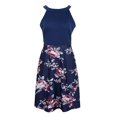 thumbnail image 2 of Vestido Sin Mangas Fiesta Floral Hombros Descubiertos Mujer Midi Floral Cómoda Ropa - Multicolor Azul Sunnimix  vestido de mujer midi floral, 2 of 8