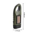 thumbnail image 2 of thinsony Portable Solar Powered Flashlight Hiking Mountaineering Trekking Hunting Emergency Light Plastic LED Torch Rechargeable Lamp Green, 2 of 6
