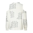 thumbnail image 4 of Ichuanyi Fall Tops for Women 2022 Women's V Neck Pullover Off The Shoulder Printing Long Sleeve Tops, 4 of 9