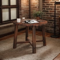 GVN Outdoor Coffee Tables,Patio Center Tables,Patio End Table with Solid Wood Structure for Garden Deck Poolside and Indoors-Brown