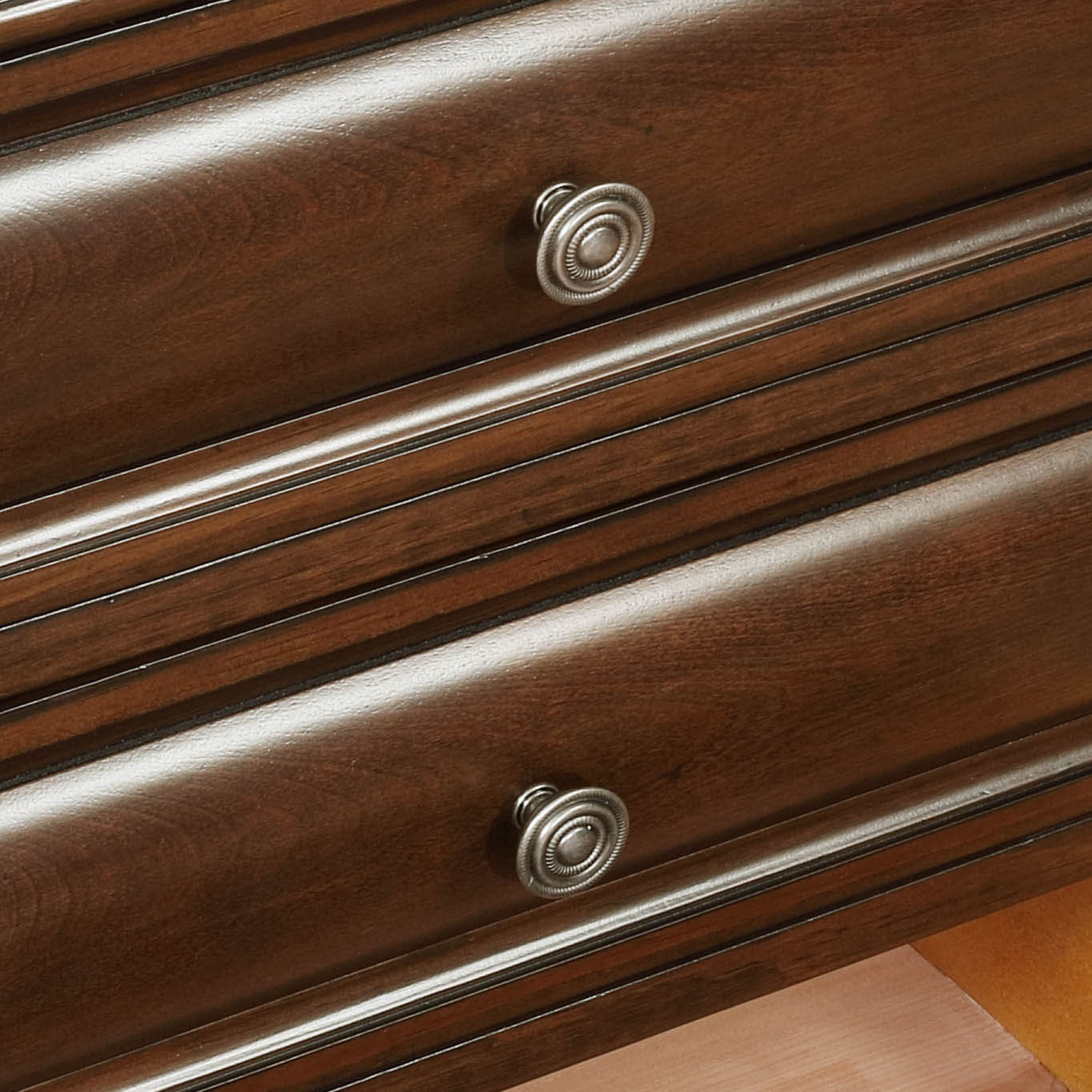 Furniture of America Damien 6-Drawer Media Chest, Brown Cherry