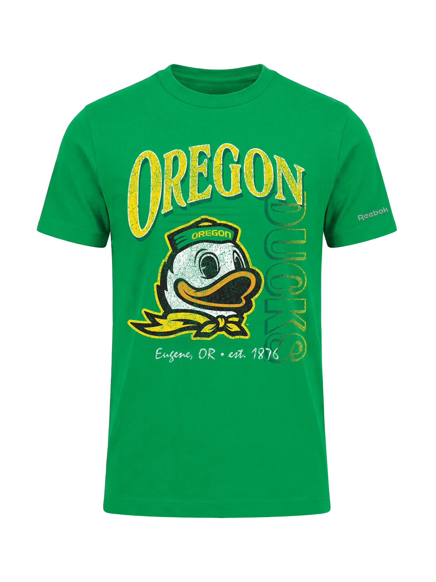 Oregon Ducks Reebok Mens Crew Neck Short Sleeve T-Shirt