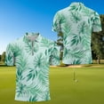 thumbnail image 4 of KUIFORTI Matching Golf Shirts for Couple Tropical Palm Leaf Mens Hawaiian Shirt Suitable for Outdoor Sports Mens Shirts Casual Soft and Comfortable Quick Dry Breathable Fabric, 4 of 6