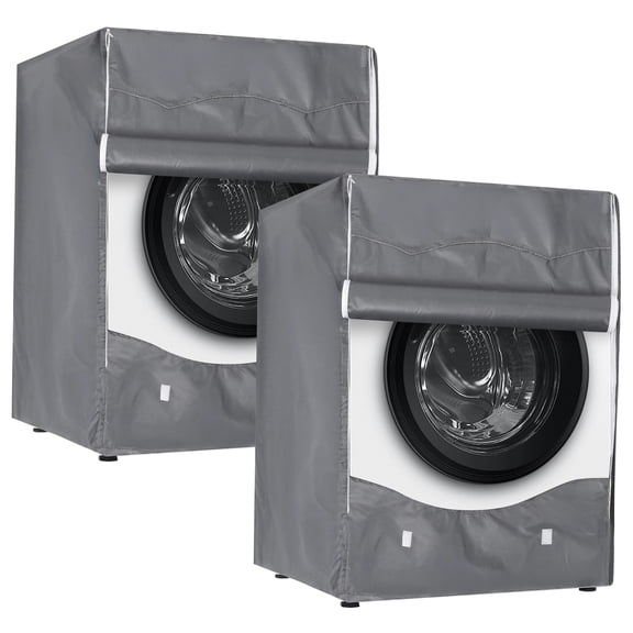 2 Pcs Washer and Dryer Covers, 27.2" Wx33.1" Dx39.4" H, Waterproof & Dustproof 420D Oxford Fabric, Sun Resistant Washer Protective Cases, Fit Most Flat Top Front-Loading Machines
