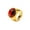 Red, variant on Unisex Stainless Steel Personality Vintage Punk Round Cut Eye of God Bloody Rainbow Gemstone Ring Hip Hop All Seeing Eye Band Size 10