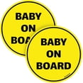 thumbnail image 1 of Autocollant Bébé à Bord pour Voitures (Jaune - 2 Pack) - Sans Aimant Ni Ventouse - Panneau de Sécurité - Autocollant Mignon et Drôle pour Fenêtre Pare-Chocs, 1 of 4