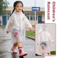 thumbnail image 2 of Kids Rain Poncho with Brim, Festive Holiday Designs, for Outdoor Play and School, 2 of 8