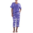 thumbnail image 4 of N Natori Studio Women's Short Sleeve Top and Capri Pant Sleep Set, 4 of 5