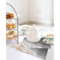 thumbnail image 4 of Grey Geometric Beach Kitchen Dish Towels for Drying Dishes Set of 2, Ombre Waves Moire Abstract Art Waffle Weave Microfiber Hand Tea Bathroom Towels Quick Dry & Absorbent Towel 12x12, 4 of 7