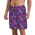 thumbnail image 2 of Balery Retro 80s Style Traje de Baño Estilo Hawaiano para Hombre, Shorts de Secado Rápido con Bolsillos-Large, 2 of 6