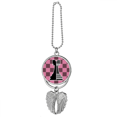 thumbnail image 1 of Checkerboard Rook Black Word Chess Silver Wing Car Pendant Decoration, 1 of 4