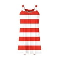 thumbnail image 3 of ZVNAΖH Women's Sleeveless Summer Dresses Casual Striped Print T Shirt Dress Pleated Crew Neck Beach Dress, 3 of 4