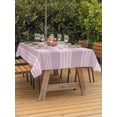 thumbnail image 4 of 52x70 Inch Outdoor Tablecloth with Umbrella Hole Zipper Rectangle Modern Minimalist Lines Rectangular Tablecloths Outside Waterproof Pink Lines Stripes Pattern Patio Table Cloth Cover for Picnic, 4 of 8