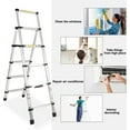 thumbnail image 6 of Lineslife 4+5 Telescoping Ladder 4.5 FT, Folding Aluminum Telescopic Extension Ladder for RV Home Outdoor, 330 LBS Capacity, 6 of 7