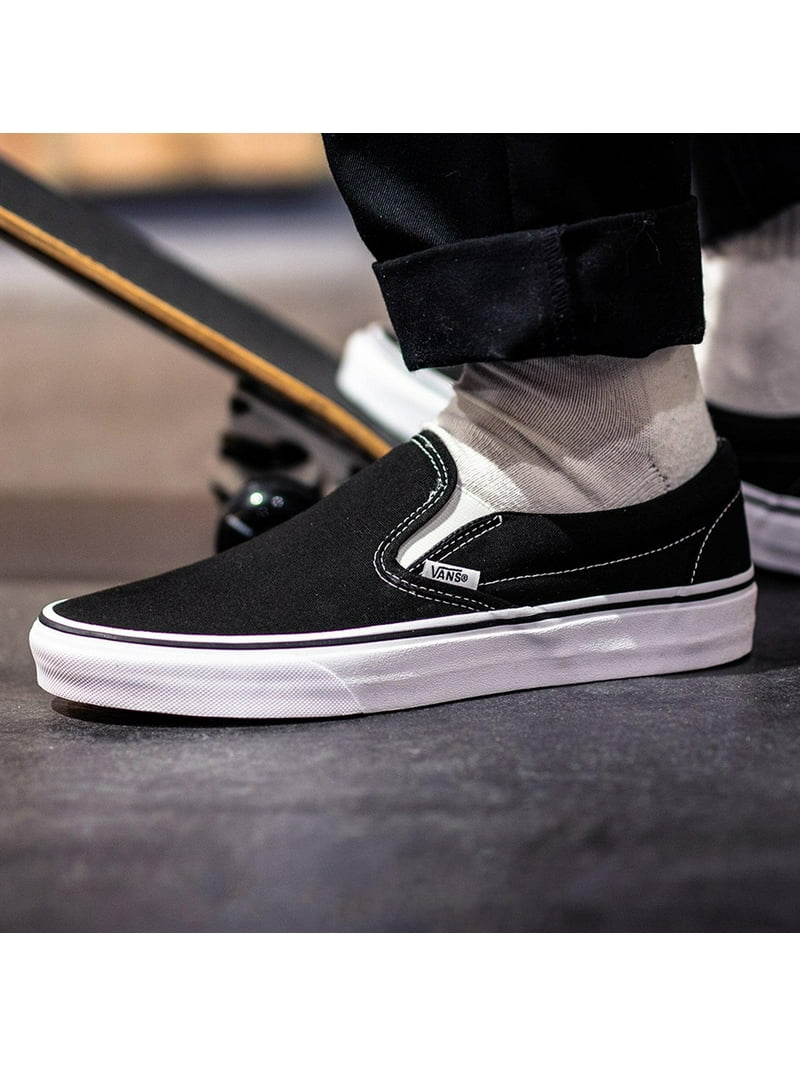 Authentic Vans Classic Slip-on Black/White Men Casual