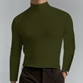 thumbnail image 2 of Garbnen Green Turtle Neck Shirt Men Mock Neck Long Sleeve Baselayer Mens Fitted Winter Warm Undershirts for Men, 2 of 8