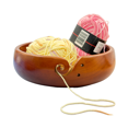 thumbnail image 7 of Wood Yarn Bowl-XL,Knitting Bowl with Holes,Crochet Yarn Holder(L: 7.9”, H: 3”), 7 of 7