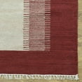 thumbnail image 6 of Rugsotic Carpets Eco-Friendly Woven Hand Woven Kilim Flat Weave Cream Wine Contemporary Area Rug, 10'x14' Rectangle, Antimicrobial, 6 of 9